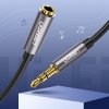 Kabel Ugreen AV118 10592 mini jack 3,5 mm (męski) / mini jack 3,5 mm (żeński) 1m - srebrny